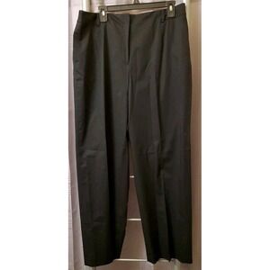 Talbots Women's Cotton‎ Black Zip Front Trouser Sz 16 pockets
